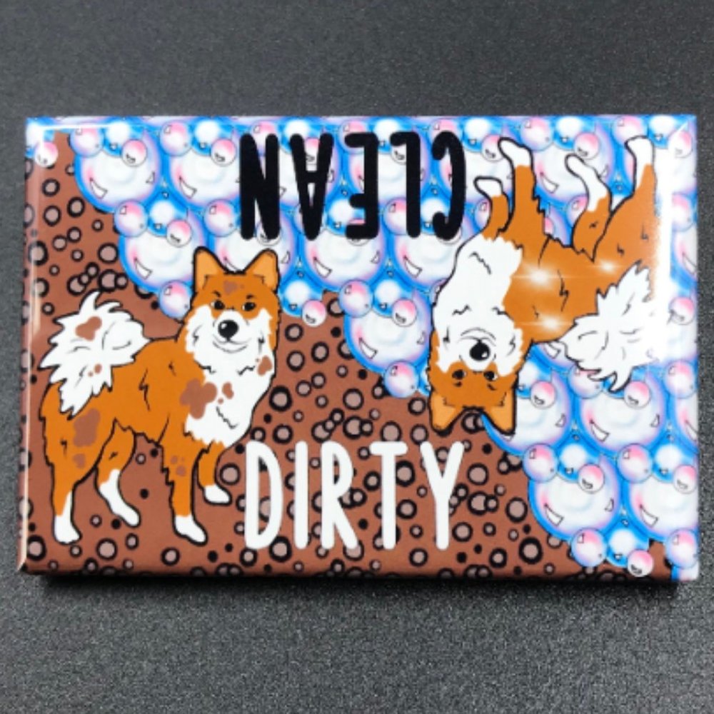 Icelandic Sheepdog Dog Dishwasher Magnet Sign